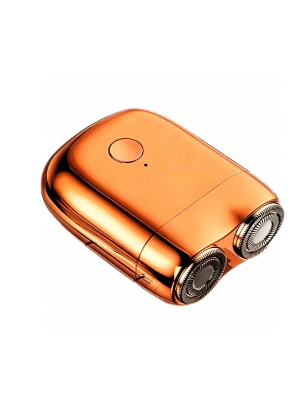 Orange Mini Portable Electric Shave Razor Beard Trimmer Shaver Double Head
